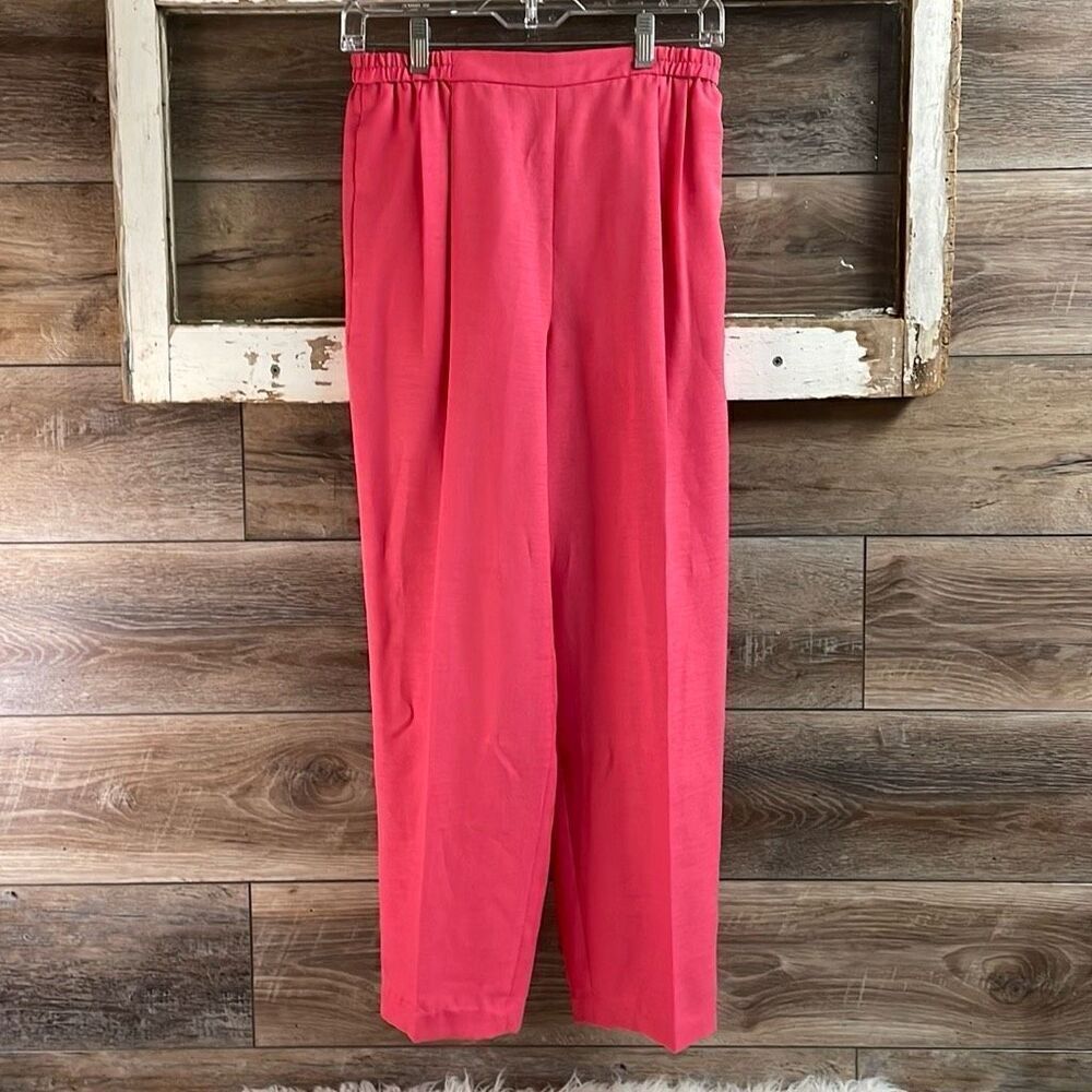 PATCHINGTON Petite Women’s Coral Elastic Waist Dress Pants Size Small PS Vintage